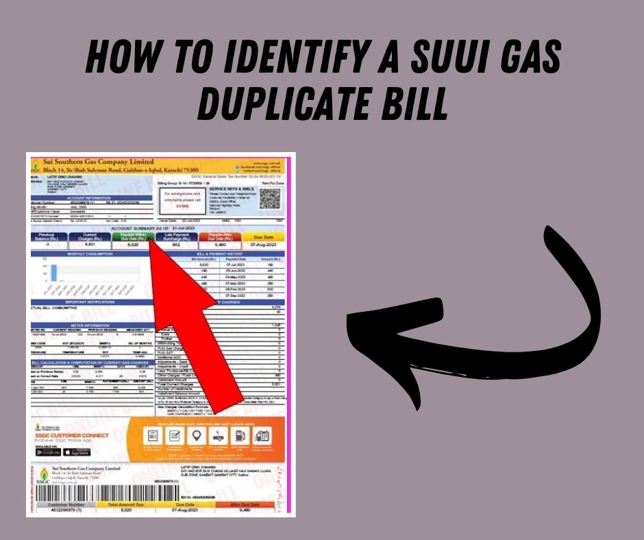 How to Identify a Sui Gas Duplicate Bill